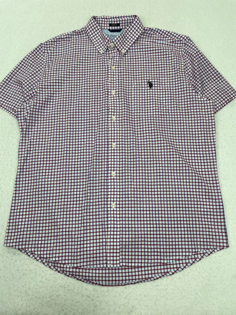 Camisa Us Polo Assn. Red & Blue Squares XL