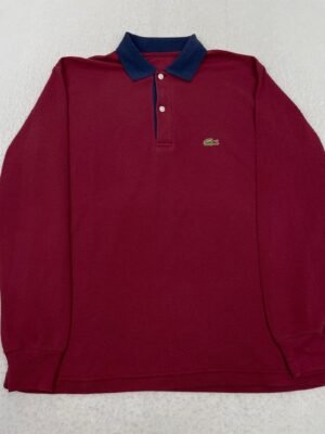 Polo Lacoste Red & Blue Long L