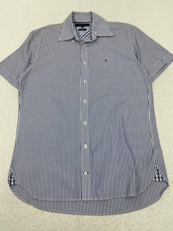 Camisa Tommy Hilfiger Blue & White Stripes S
