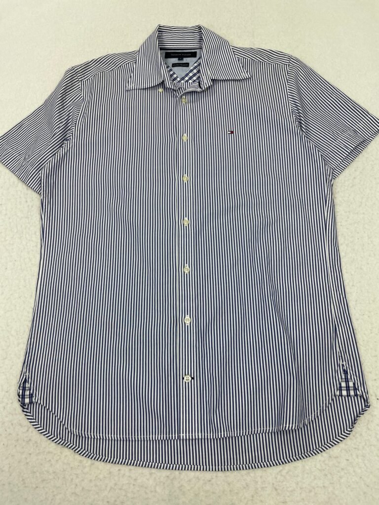 Camisa Tommy Hilfiger Blue & White Stripes S