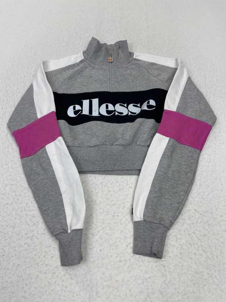 Sudadera Crop Ellesse Pink & Grey S